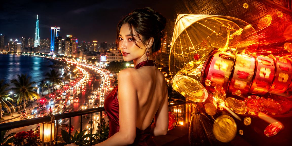 Người dùng TP.HCM đội nón lá chơi Slot game trực tuyến trên điện thoại